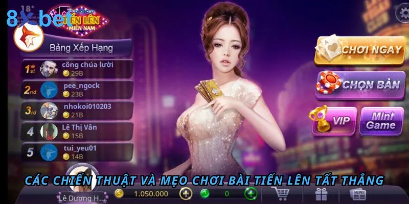 Cách chơi bài tiến lên trên 8XBET – Hướng dẫn chi tiết và mẹo thắng lớn Người chơi phải có chiến thuật và tư duy logic để giành chiến thắng