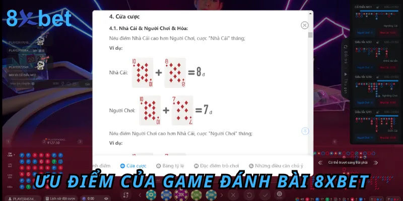 Chơi game đánh bài miễn phí 8xbet thỏa mãn đam mê cá cược Tìm hiểu những ưu điểm của thể loại chơi game đánh bài miễn phí 8xbet
