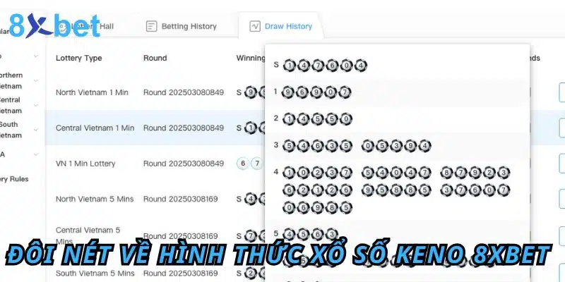 Xổ số Keno 8xbet: Giải trí đơn giản, cơ hội thắng lớn Đôi nét về hình thức Xổ số keno 8xbet