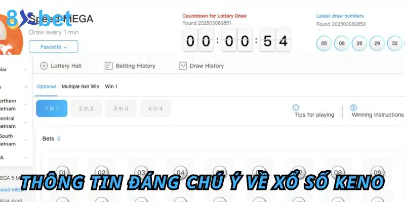 Xổ số Keno 8xbet: Giải trí đơn giản, cơ hội thắng lớn Thông tin đáng chú ý về Xổ Số Keno
